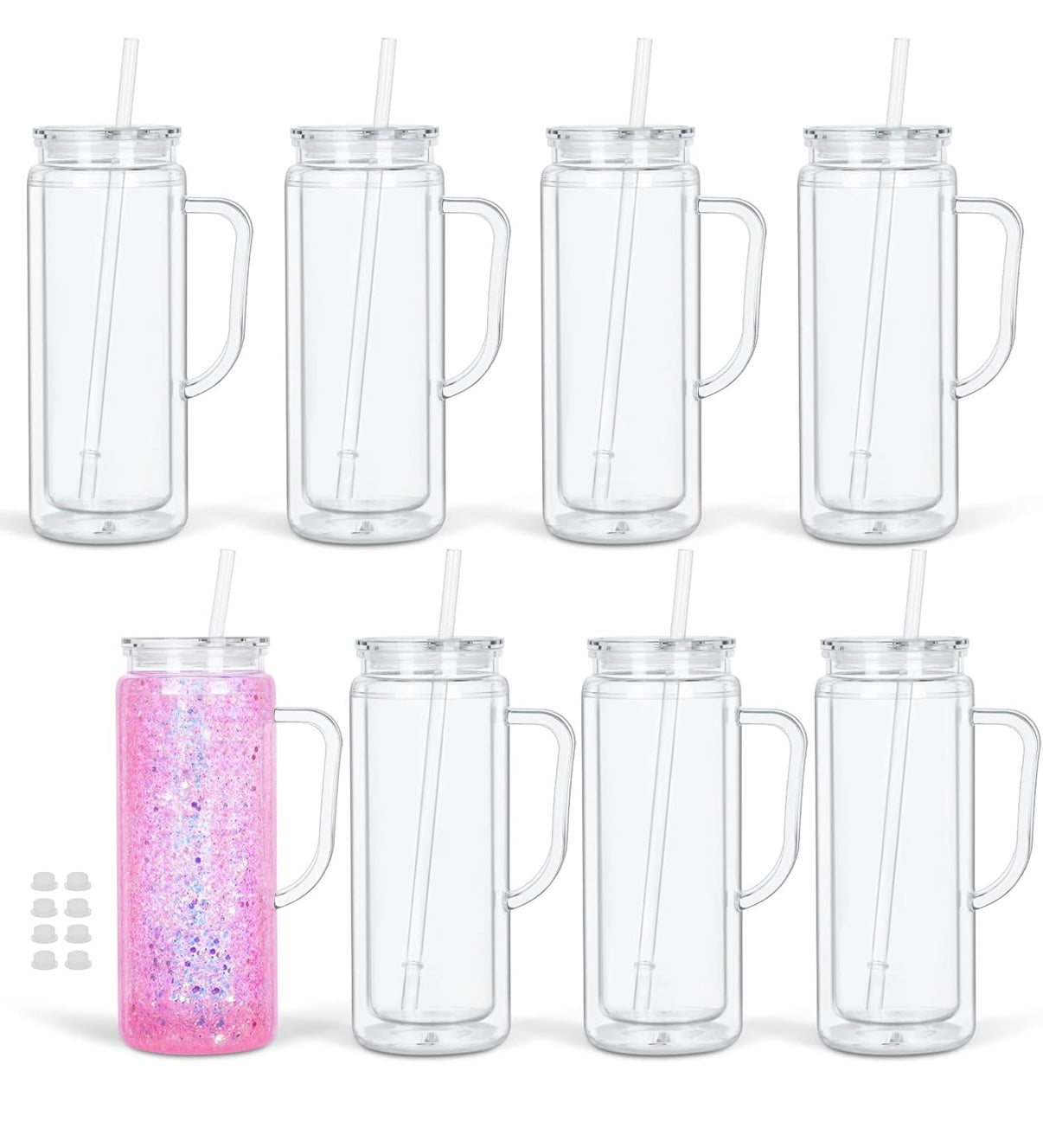 20oz Acrylic Snowglobe w/handle