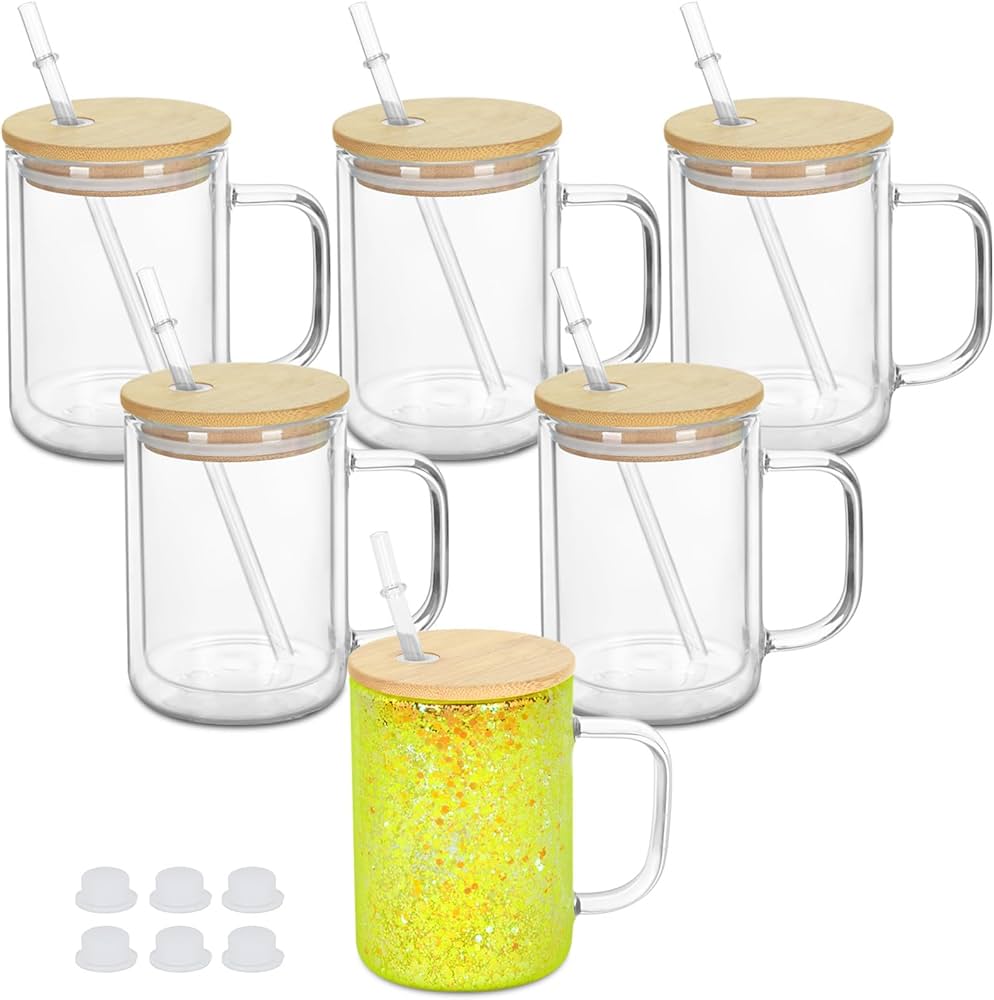 15 oz Glass Coffee Cup